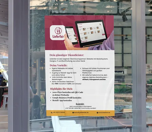 Mann hält ein individuelles Visitenkarten Design eines Unternehmens