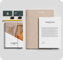 Corporate-Design-Materialien eines Unternehmens: Flyer gestalten lassen, Geschäftsausstattung etc.